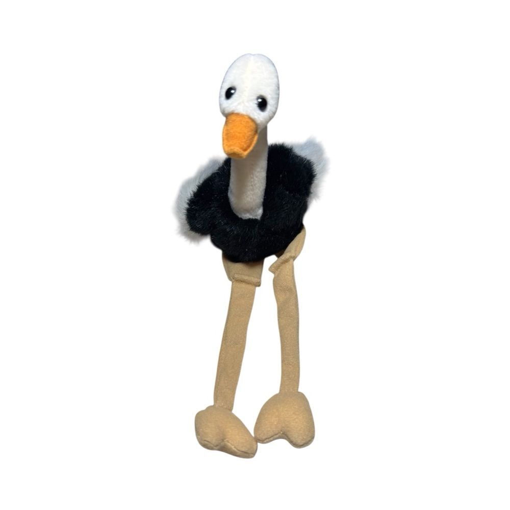 Vtg Mary Meyer Ostrich Finger Puppet Small Plush Y2K Kidcore Retro Storytime